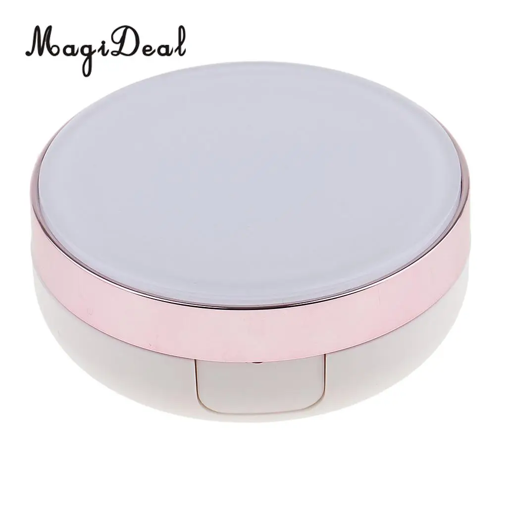 2x Empty Luxurious Make-up Powder Container Air Cushion Case with Puff and Extra Inner Container Foundation BB Cream Box