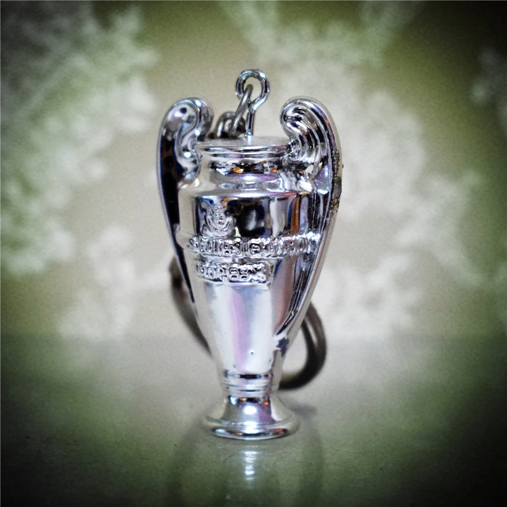 Soccerwe Mini Trophy Resin 4 cm Height Champions League Big Ear Silver