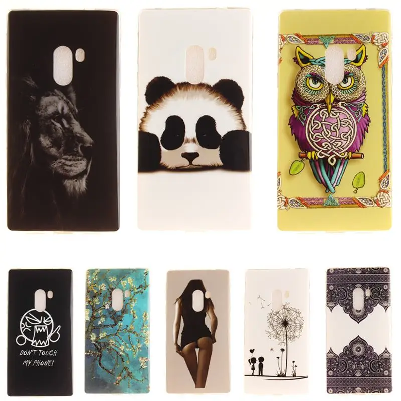 Cute TPU Phone Case For Xiaomi Mi MIX Cover Funda Cartoon anime owl lion Soft Back |