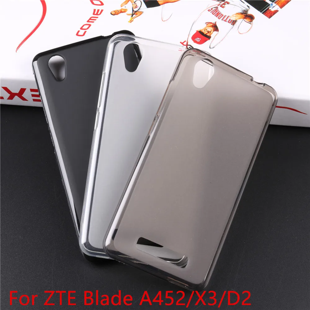 Soft Silicone Protective Back Cover Cases for ZTE Blade X3 / D2/ T620 A452 TPU Mobile Phone Case Black Original Coque | Мобильные