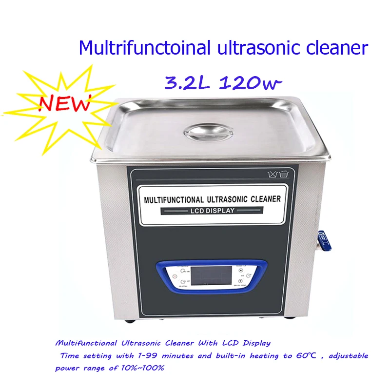 Bola de Golfe Limpo com Função Ultra-sônica de Alimentação Ultrasonic Cleaner Multifuncional Mais Degas Ajustável 40khz 3.2l