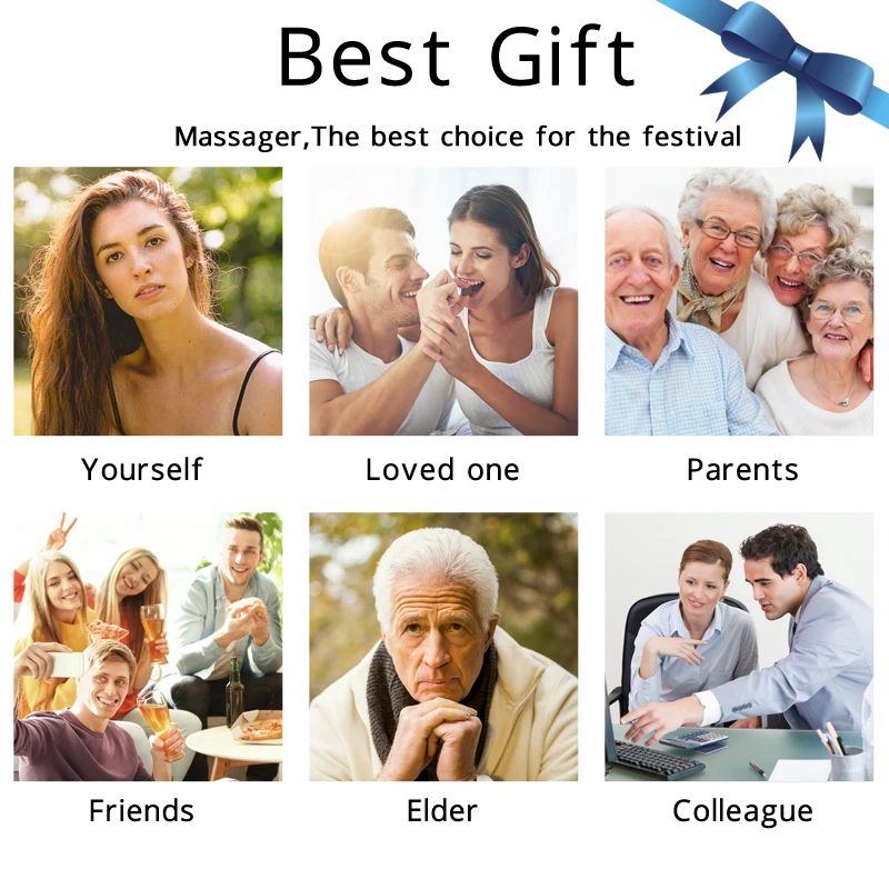  (with Gift Box) KLASVSA Electric Heating Neck Massager Car Home Infrared KneadingTherapy Ache Shoul