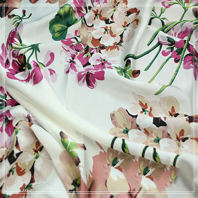 

145x100cm sateen flower print fabrics For wedding dress,sheet curtains dolls shabby chic Bedding Textile,upholstery fabric