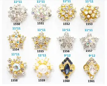 

Free Shipping Wholesale 100pcs/lot Rhinestone Flatback Button For Hair Flower Wedding Invitation Rhineston Button DIY BT91909