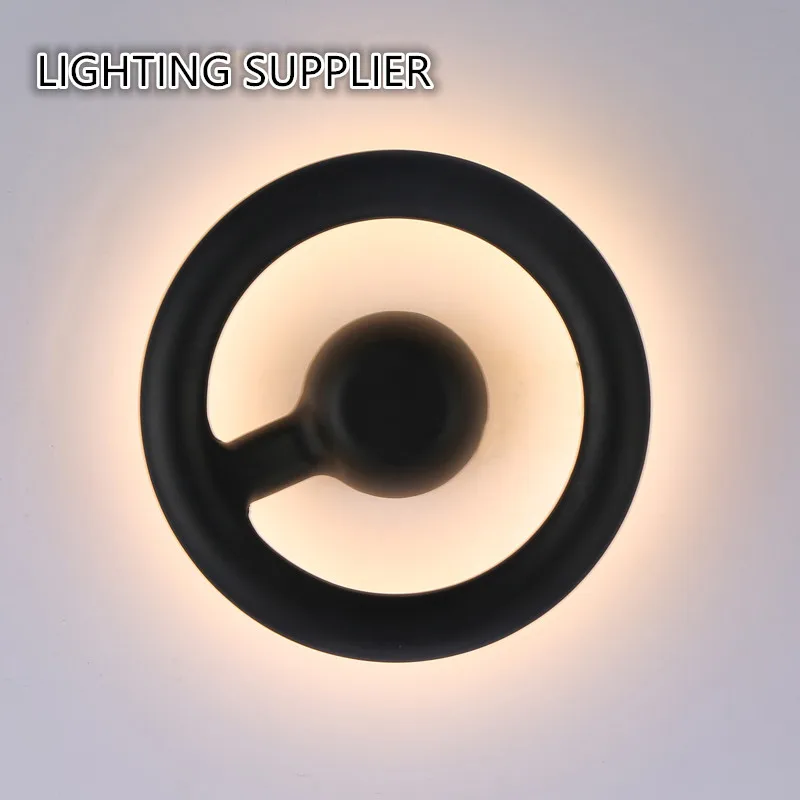 

Nordic style Creative Decoration Led Wall Lamp Warm Light For Living Room Bed Room Modern Bedroom Wall Lighting Black White EMS