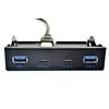 USB Hub USB C Hub 3.5 Inch Floppy Drive Front Panel 2 Port USB 3.0 + 2 Port USB 3.1 Type C 20 Pin Connector For Desktop Computer ► Photo 1/6