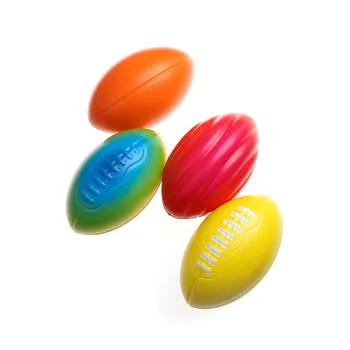 

4 Colors PU Soft Bouncy Rugby Squeeze Venting Ball Stress Relief Release Pressure Toys Pet Training Relaxation Aids
