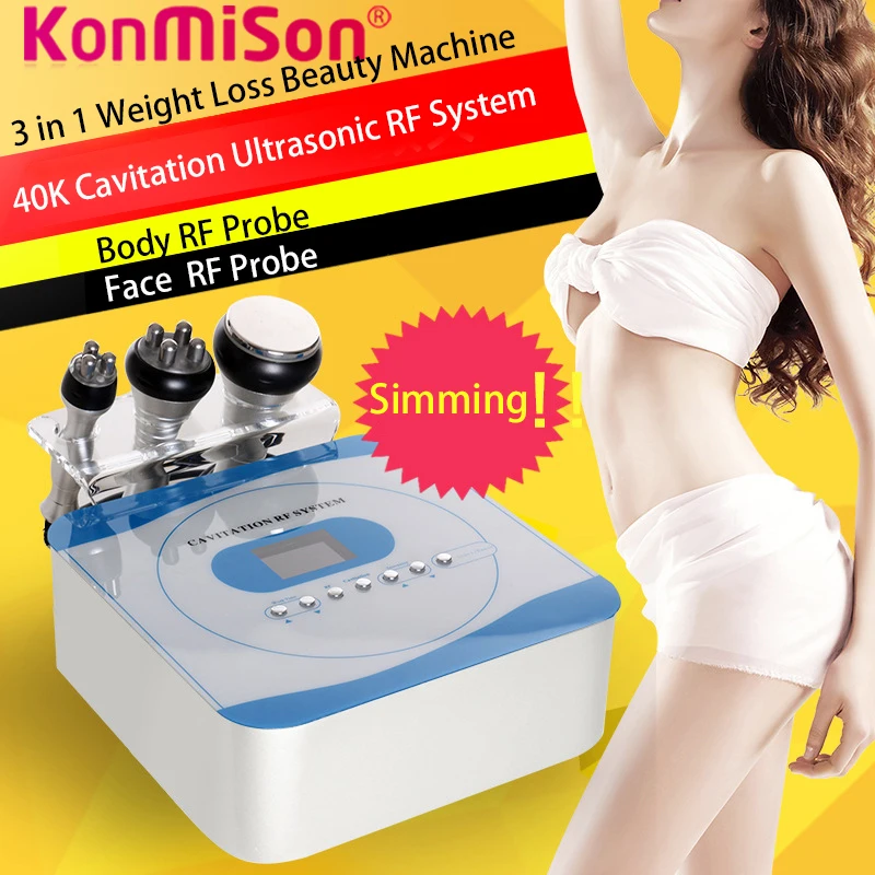 

40K Cavitation Ultrasonic Weight Loss Beauty Machine Multi-polar RF Radio Frequency Skin Lift Tighten Anti-wrinkle Rejuvenation