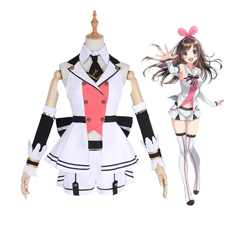 

Cosroad Kizuna AI Cosplay Costume Virtual Anchor Girl Youtuber Cosplay Costume for Women Kizuna AI Channel