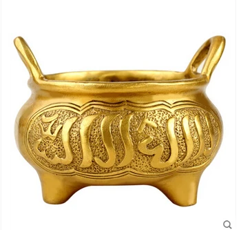 

SCY 16504+++A three foot antique copper tripod censer size sandalwood Buddha incense furnace home