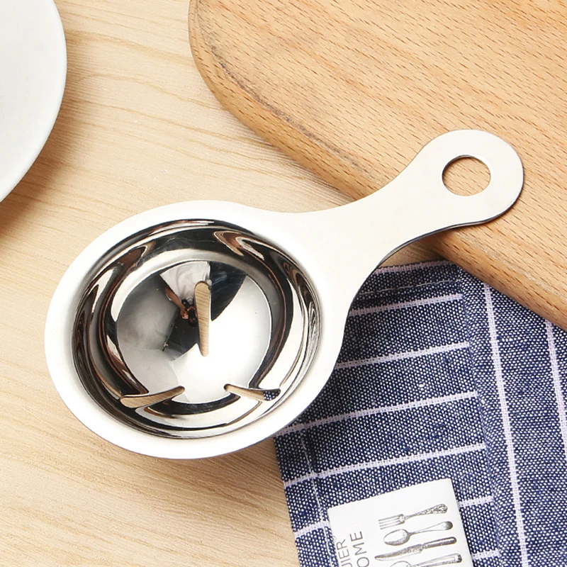 1pcs 304 Stainless Steel Egg Separator Spoon Yolk White Egg Divider
