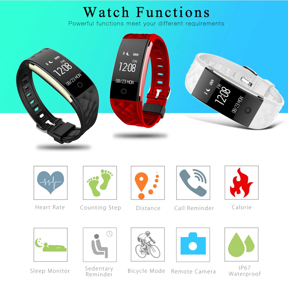 Bluetooth Digital Watches Men Women Heart Rate GPS Sport Track LED Watches Fitness Pedometer Smart Watch Bracelet Military Clock