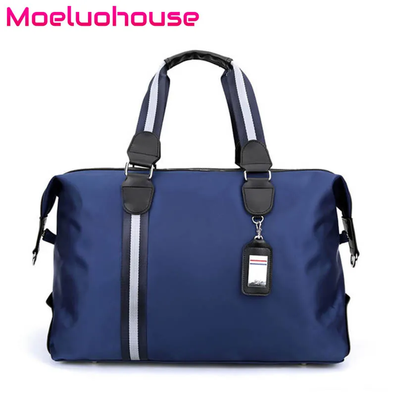 

Moeluohouse Men Duffle Travel Bag Luggage Messenger Crossbody Shoulder Handbag Tote Stripe Nylon Large Capacity