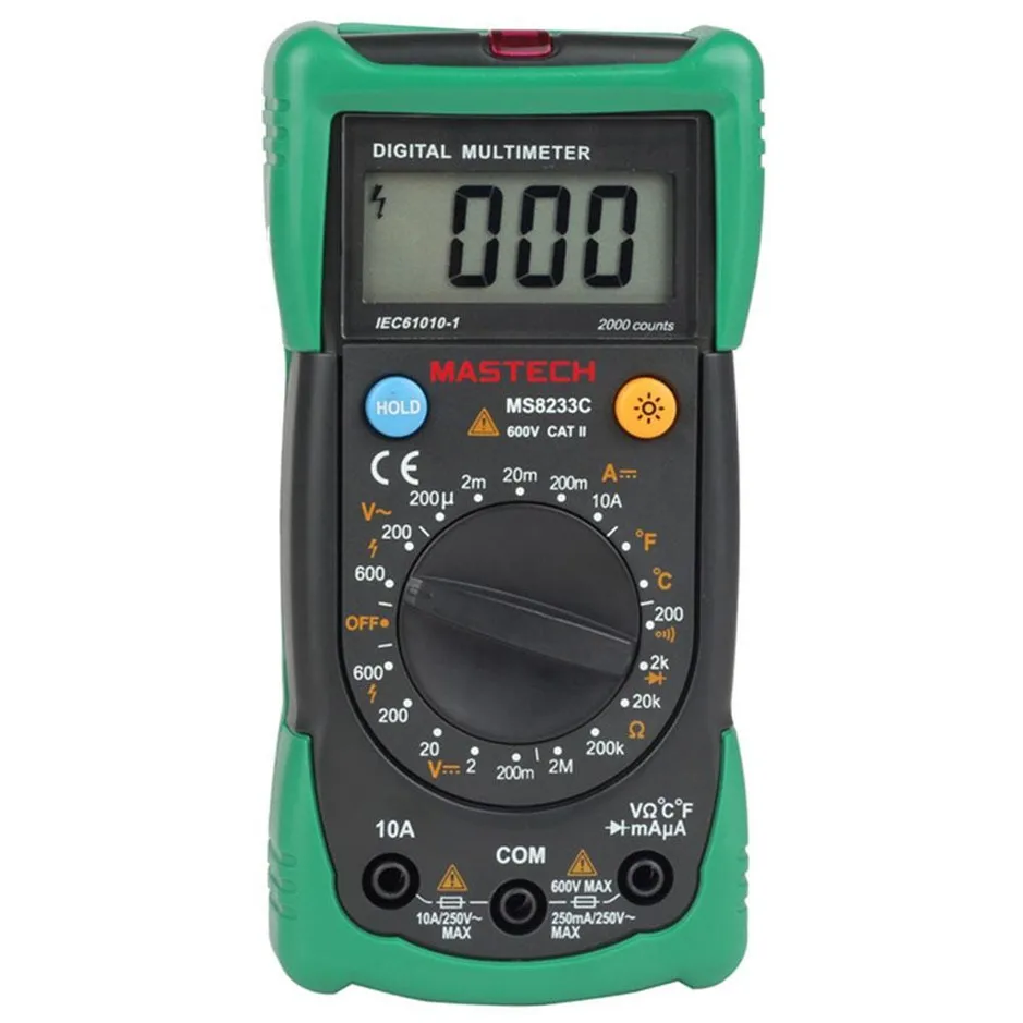 

MASTECH MS8233C Digital Non-Contact Multimeter AC DC Voltage Current Capacitance Frequency Temperature Tester DMM Detector