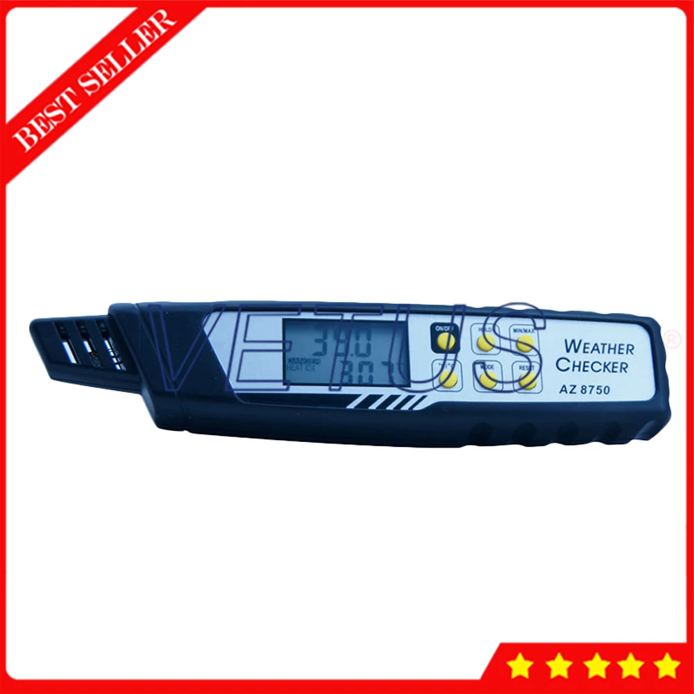 

AZ8750 Digital Pen type Heat Index Meter Heat Stroke Preventer With Heat Index Temp Dew Point Humidity Display