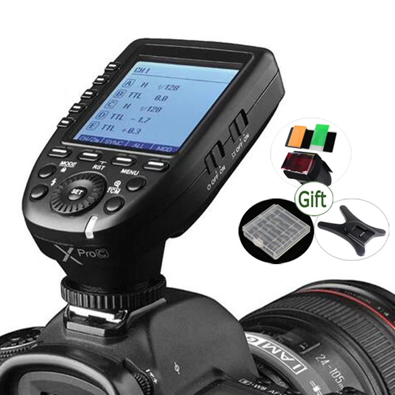 Передатчик для вспышки Godox XPro C TTL с ЖК дисплеем 2 4 ГГц|flash trigger|ttl flash triggergodox transmitter |