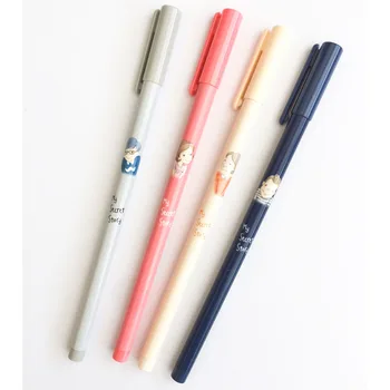 

3X Lovely Girl & Boy Gel Pen Rollerball Pen Student Stationery School Office Supply Blue Ink 0.5mm