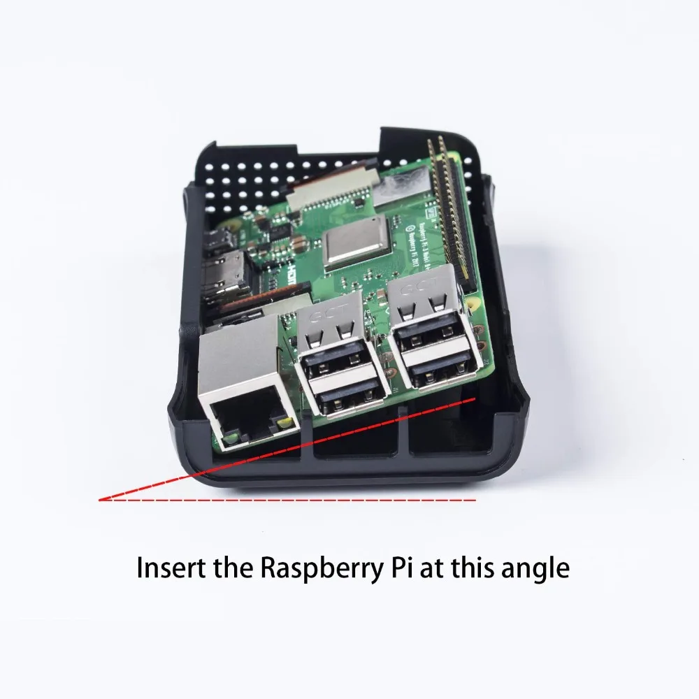 Чехол SunFounder для Raspberry Pi 3B + 2 Model B и 1 с внешним вентилятором|raspberry pi 1|abs blackabs case |