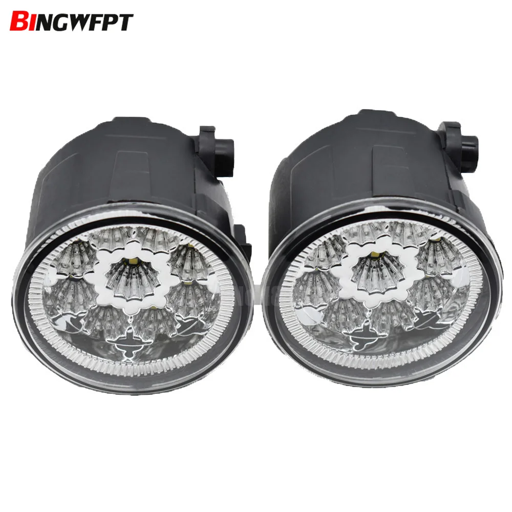 

6000K White LED fog lights Halogen fog light CCC E2 12V DRL lamp 2PCS For Nissan Tiida Hatchback 2004-2007