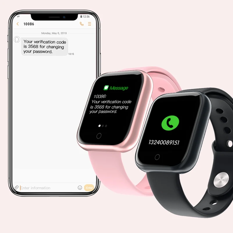 Baratos Reloj inteligente T80 resistente al agua VS Q9 P70 P68 Plus reloj inteligente Bluetooth para Apple IPhone Xiaomi Monitor de ritmo cardíaco