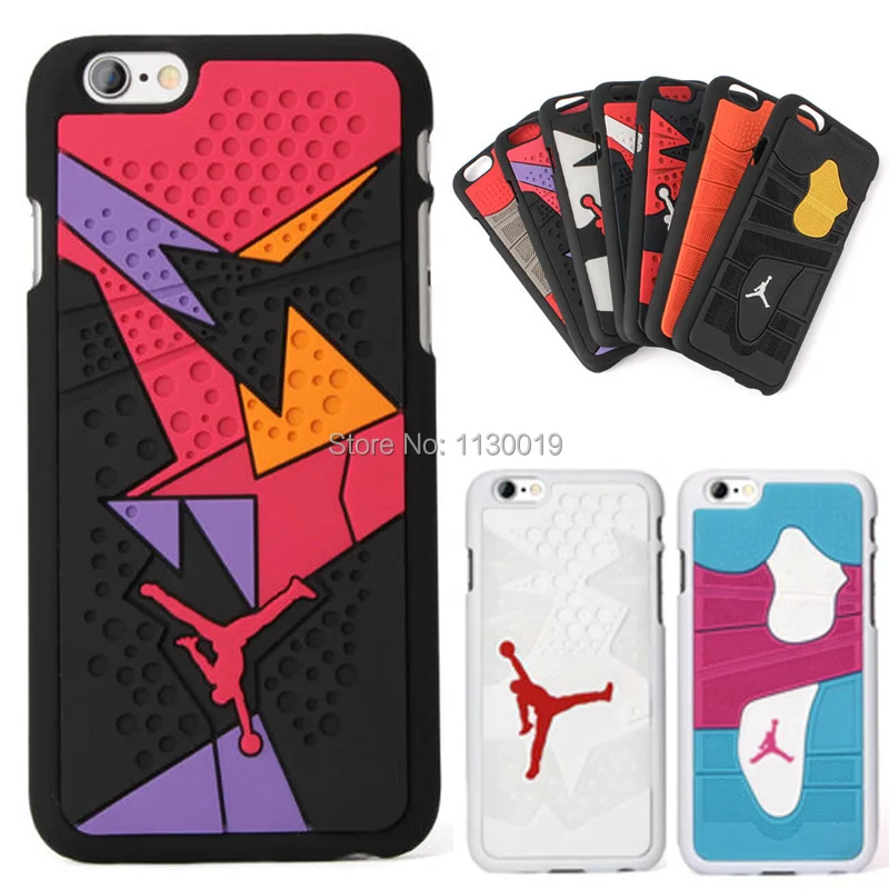 

3D Air Jordan Shoe Sole PVC+Rubber Case For iPhone6 Plus/iPhone6s Plus, AJ jumpman Back Cover case, Mobile Phone Cases,Free Ship