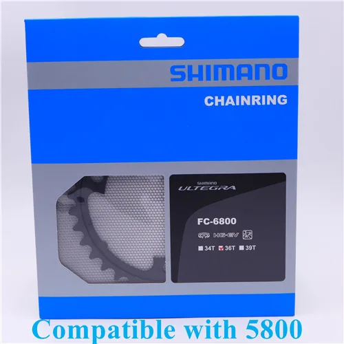 SHIMANO 105 FC 5700 5800 диаметра окружности болтов(передняя Звездочка 10s 11 Скорость 50/52/53/34/36/39T - Цвет: 6800 11S 36T