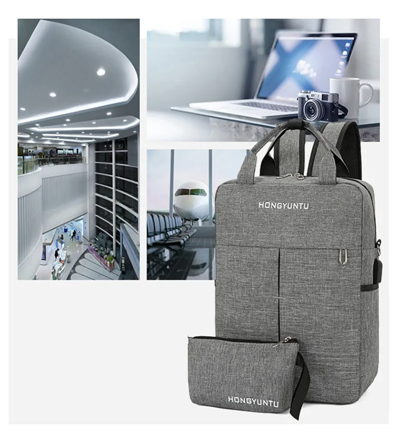 Модный женский мужской рюкзак с usb зарядкой, Водонепроницаемый Многофункциональный рюкзак, школьный рюкзак для ноутбука для подростков