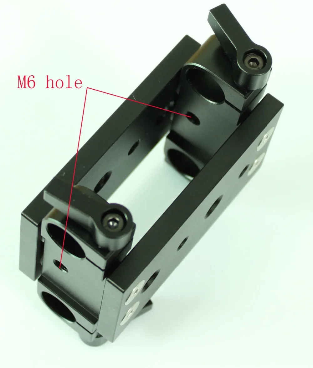 15 мм railblocks w/Штатив Монтажная пластина для 15 мм стержень зажим Поддержка DSLR Rig
