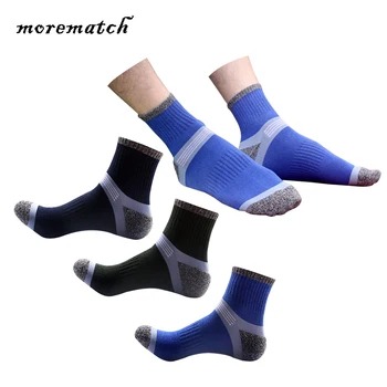 

Morematch 1 Pair Camping & Hiking Men Sock Heel Reinforcement Running Basketball Cotton Socks Outdoor Sports Socks 3 Colors