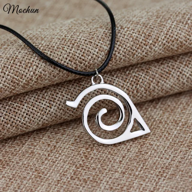 Trendy Fashion New Naruto Pendant Necklace Double Bands Konoha Sign For Men And Trendy Fashion New Naruto Pendant Necklace Double Bands Konoha Sign For Men And