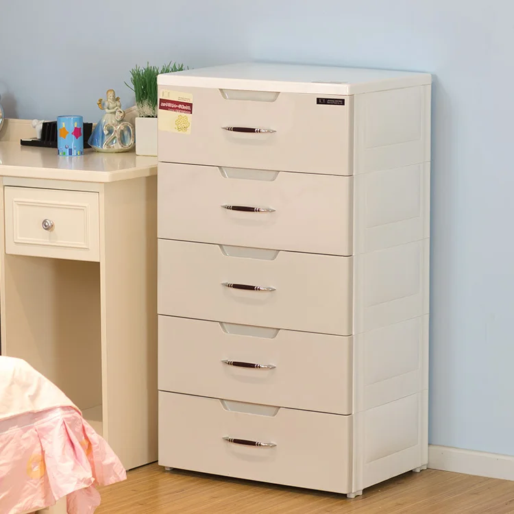 Plastic Drawer Lockers Baby Wardrobe Cabinet Finishing Baby