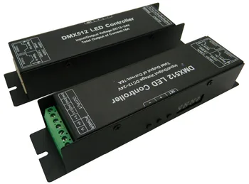 

4CH easy dmx constant voltage decoder,DC5-24V input;4A*4channel output;with 4 buttons and display for setting dmx address