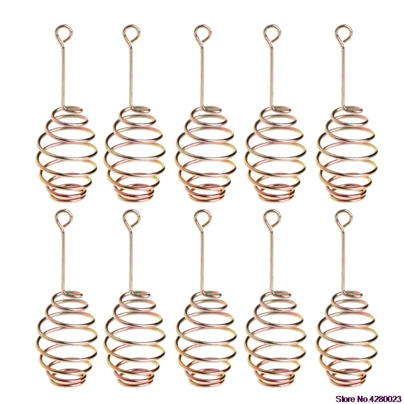 

2019 New Fishing Bait Spring Lure Inline Hanging Tackle Stainless Steel Feeder 10 Pcs/Set