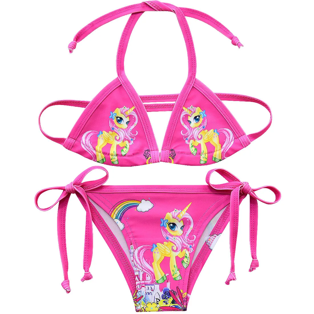

2019 girls swimsuits two-pieces bikini suits 3-10y girls summer beach wear lovely cartoon bathing suits swimwear girl G48-CZ946