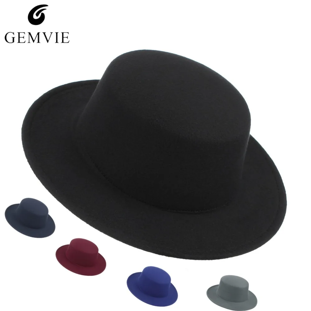 Buy GEMVIE Solid Color Fedoras for Men Women Solid