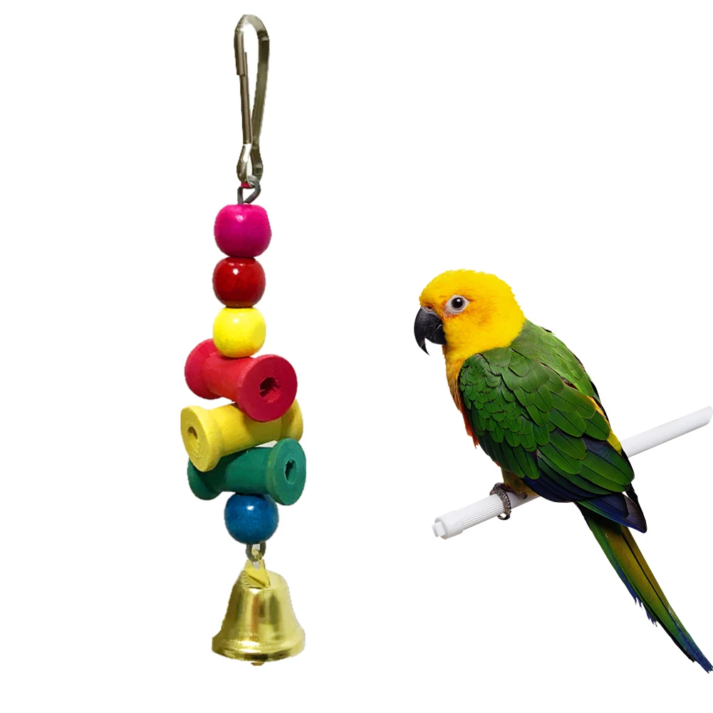

Parrot Biting String Bell Toy Bite Resistance Relieve Stress Cage Biting Chewing toy Bird Hanging String Parrot Toys Accessories