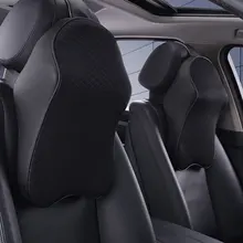 Dewtreetali Новая Автоматическая 3D космическая память пены автомобиля Кожаная подушка для шеи подголовник автомобиля подголовник подушка автомобиля Стайлинг