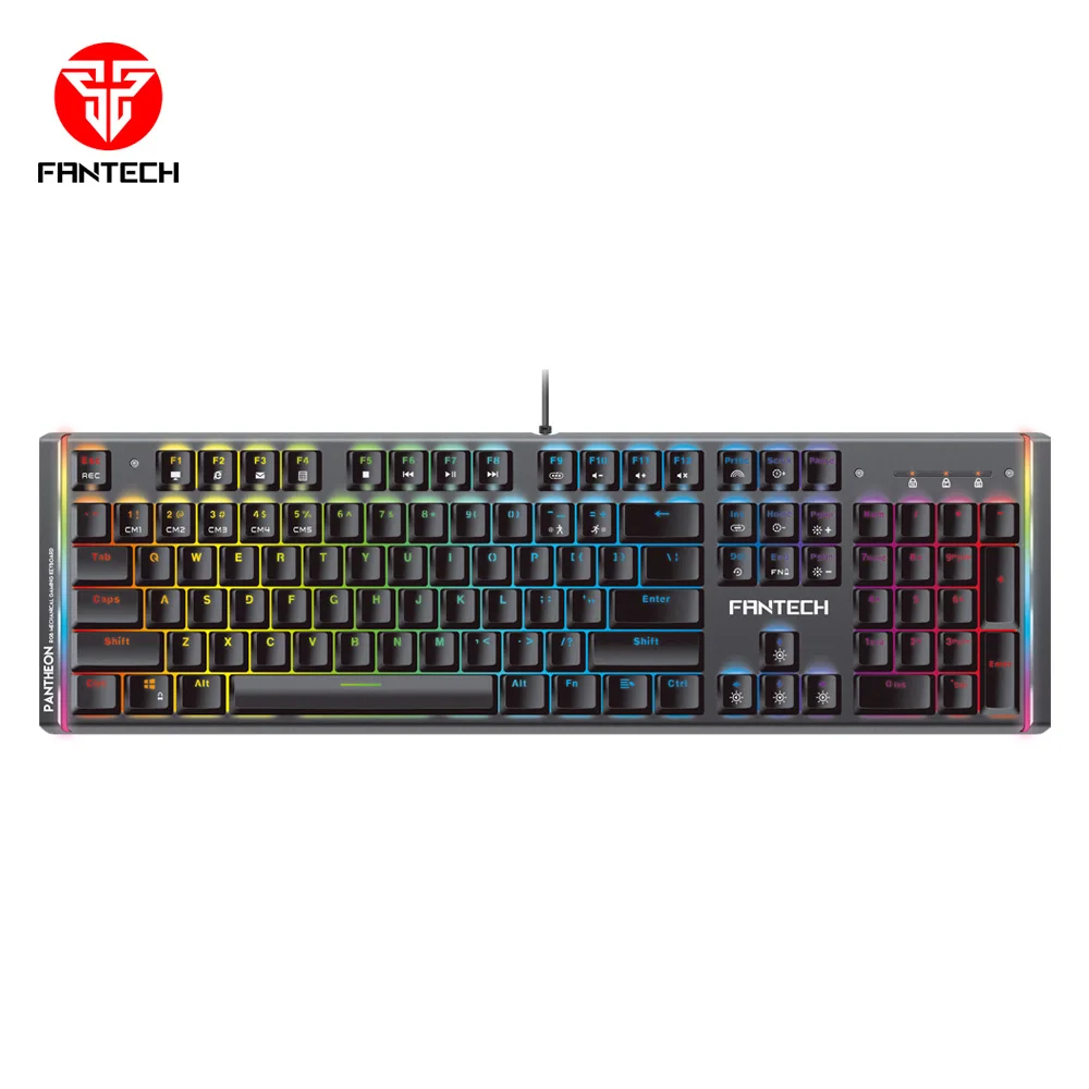 

FANTECH Mechanical Keyboard 104 Keys RGB Wired Gaming Keyboard Metal Blue Switches English Keyboard For Laptop PC