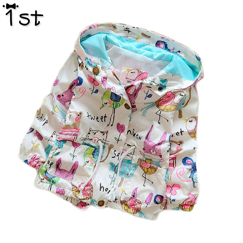

1st Spring&Autumn 2017 New Cotton Baby Girls Cardigan Coat Spend Three Flowers Lollipops Dot Jacket Kids Children Clothing k1