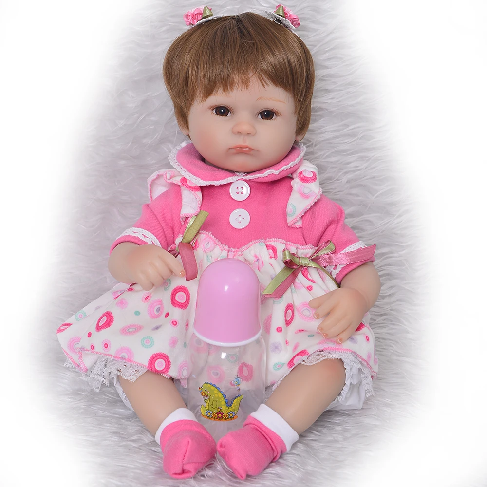 KEIUMI Горячая 17 дюймов Reborn Baby Doll игрушки Мягкие силиконовые Реалистичная принцессы куклы для детей на день рождения Рождественский подарок