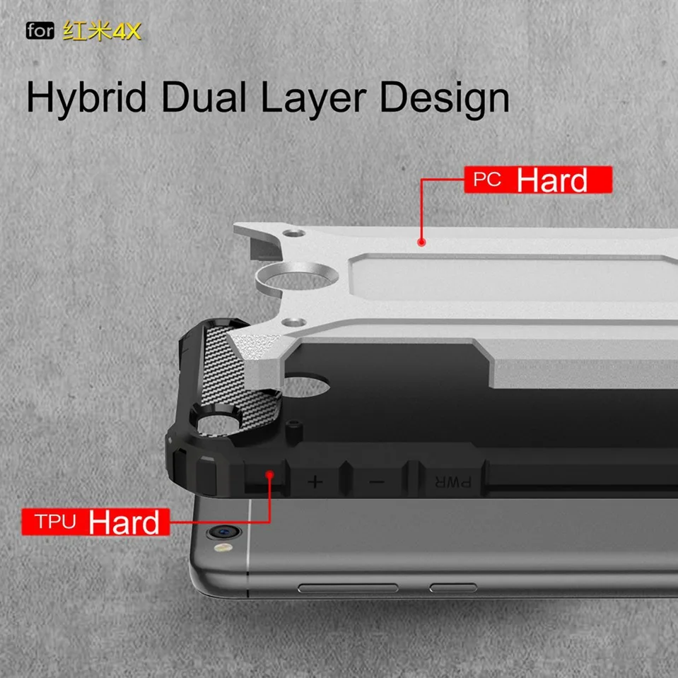 Armor Case For Xiaomi Redmi 4X Silicone Hard Tough Luxury Cover For Xiomi Redmi 5 5A 4X Note 5 Plus Mi 8 SE A2 Mi Max 2 3 Coque  (4)