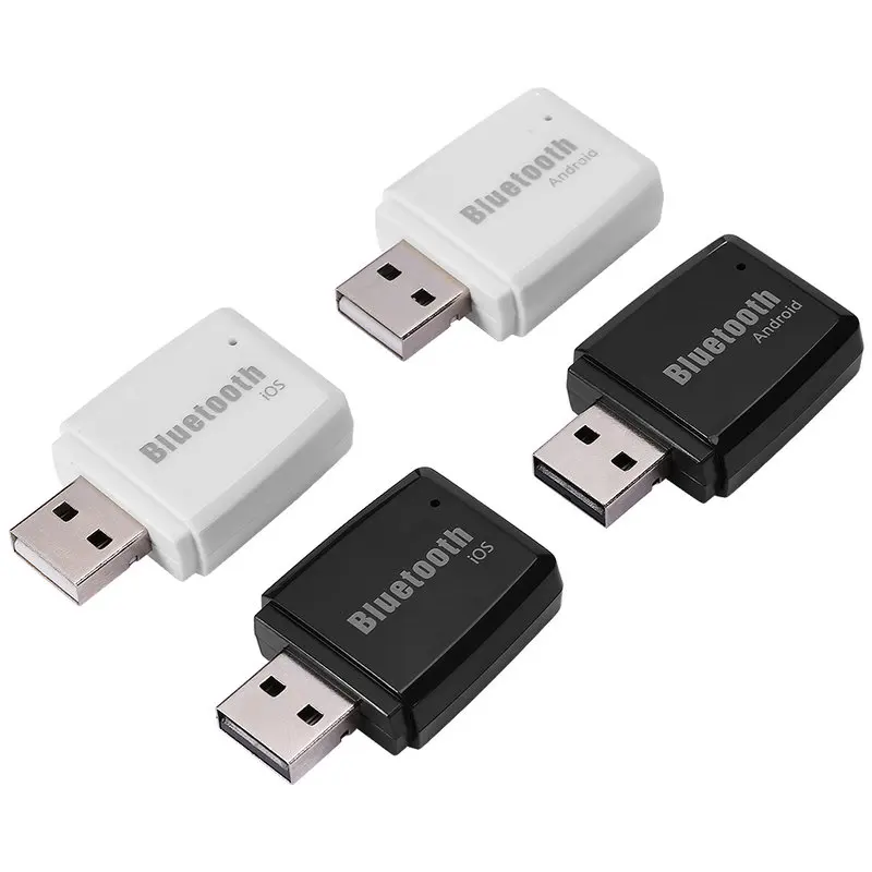 Портативный USB Bluetooth 4,1 музыкальный приемник беспроводной стерео аудио адаптер автомобильный комплект для IOS Android смартфон планшет ПК черный белый