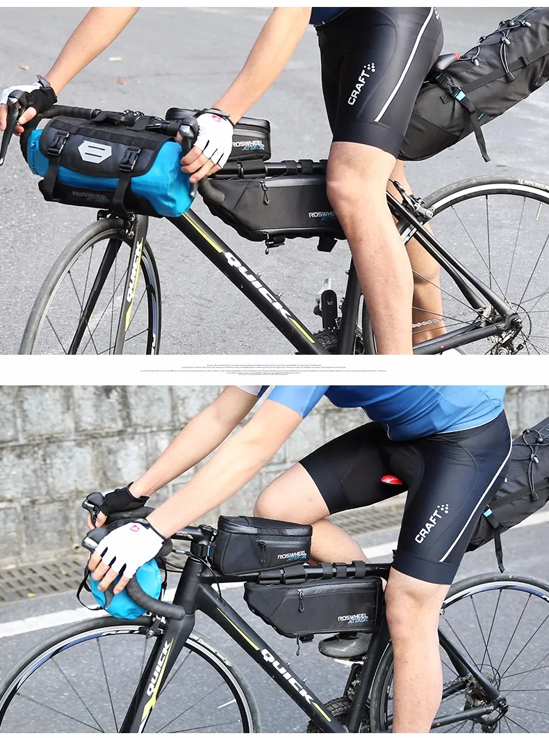 Excellent ROSWHEEL 4L 100% Waterproof Bicycle Bag Bike Accessories Front Frame Tube Triangle Bag Bicycle Cycling Bags 6 Excellent ROSWHEEL 4L 100% Waterproof Bicycle Bag Bike Accessories Front Frame Tube Triangle Bag Bicycle Cycling Bags 6