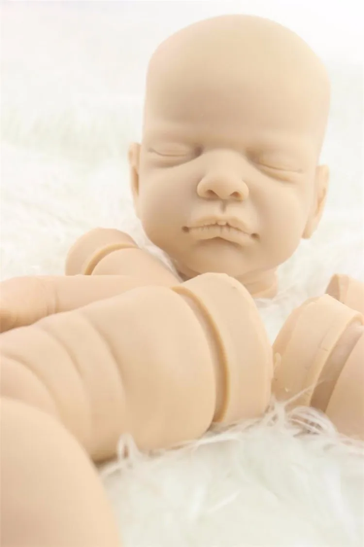 15 IN environ 38.10 cm Full Body silicone REBORN BABY SLEEPING GIRL inachevée Blank Doll Kits 