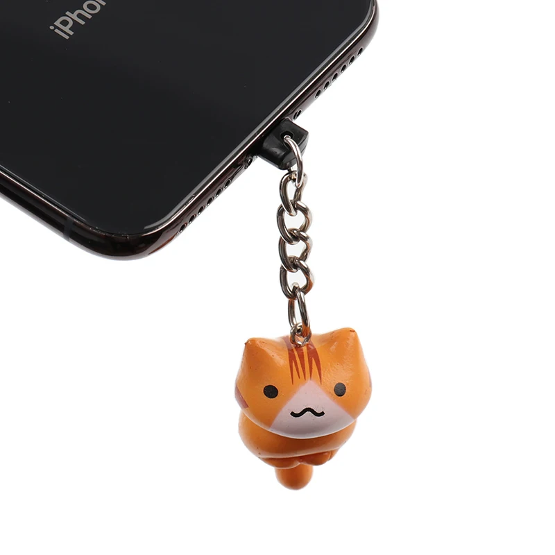 Clanic Cute cartoon cat mobile phone charge port dust plug for iphone x 8 7 plus phone accessories gadget decoration penda