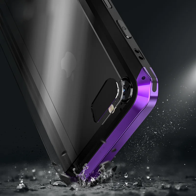 Роскошный телефон случаях чехол для iphone 8 из металла Жесткий ТПУ оправа