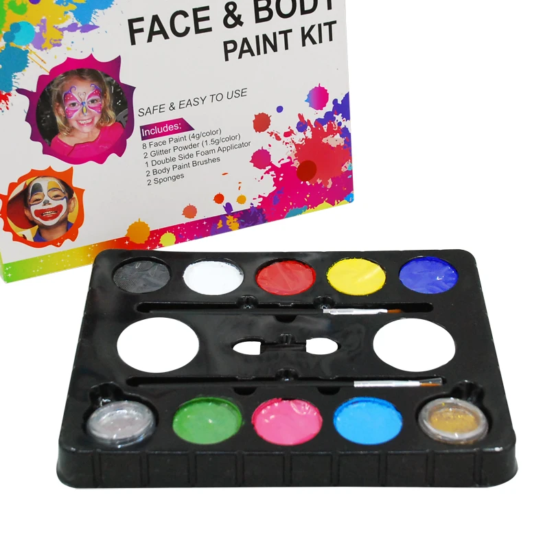 Colo paint 8 цветов наборы для нанесения краски лица вечеринки макияж нетоксичные