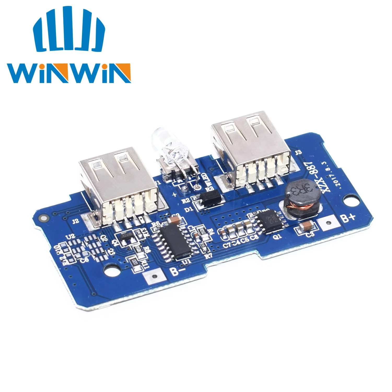 

5V 2A Power Bank Charger Module Charging Circuit Board Step Up Boost Power Supply Module 2A Dual USB Output 1A Input