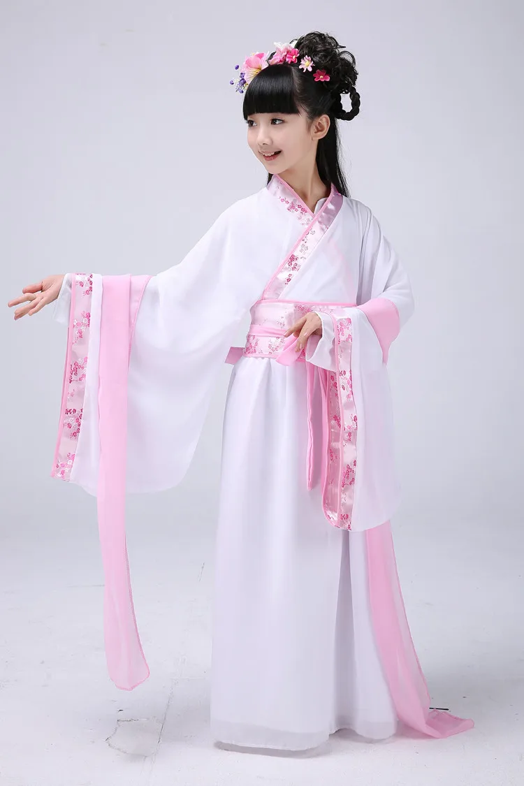 Bambini Antico Costume da Sposa Cinese Tang Costume Tradizionale Nazionale Hanfu Spettacoli Teatrali Cosplay Abiti da Ballo uirend Costumi Abbigliamento Tradizionale Ragazza 