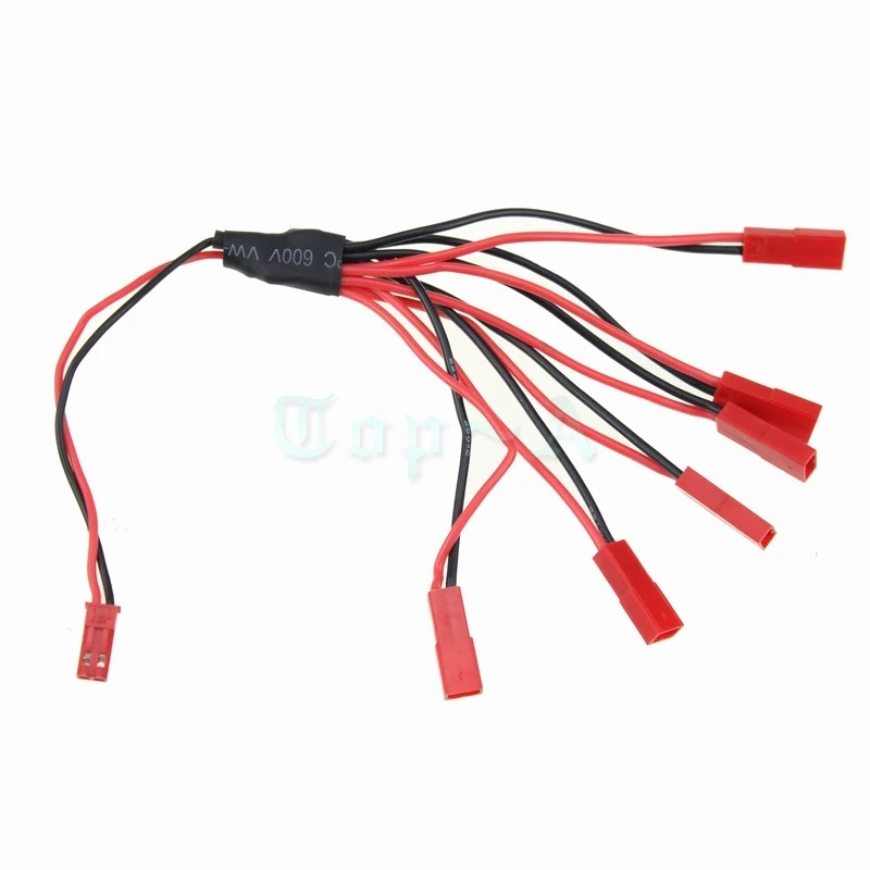 Gdstime 5 шт 3 7 V Li-Po батарея JST вилка 1 до 6 зарядный кабель для V959 V212 V222 RC вертолета |